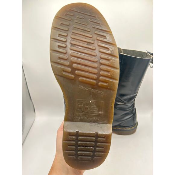 Vintage Dr Martens 1420 14 Eye black leather Combat boots England m 5 W 6 - Picture 9 of 12